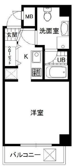 チェメント(1K/2階)の間取り写真