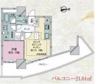ルミナリータワー池袋(1LDK/11階)の間取り写真