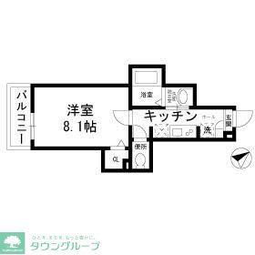 AKコート(1K/3階)の間取り写真