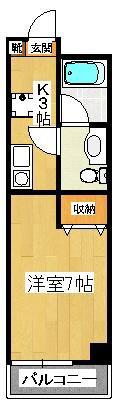 松丸ATビル(1K/2階)の間取り写真