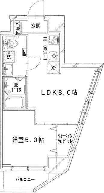 シャトーライフ相模原2(1LDK/3階)の間取り写真