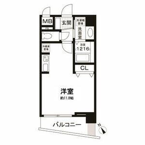サンタグリュス武蔵小山(ワンルーム/8階)の間取り写真