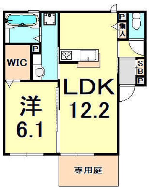 アリビオ(1LDK/1階)の間取り写真
