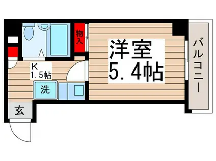 イーストフラット(1K/2階)の間取り写真