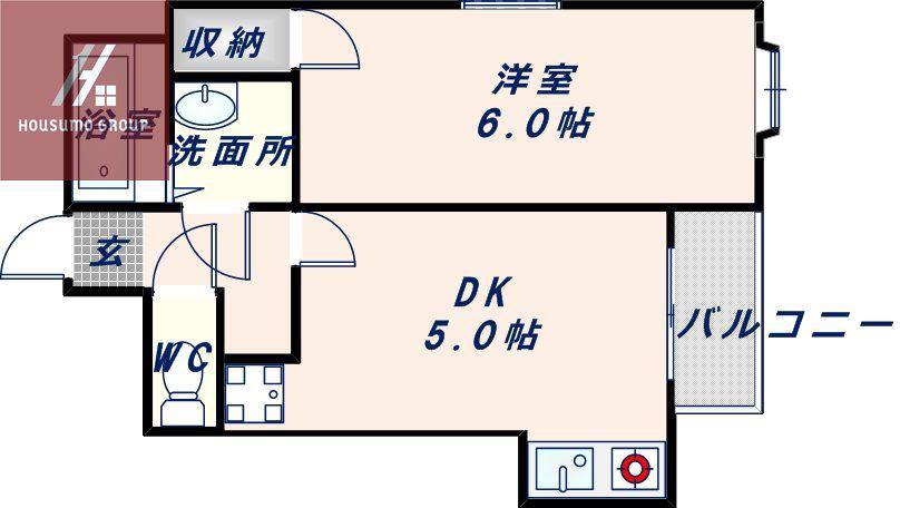 イデアールスパジオ(1DK/4階)の間取り写真