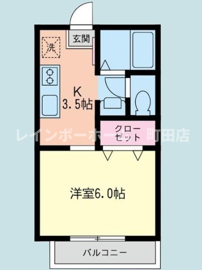 コーポウイステリア(1K/2階)の間取り写真