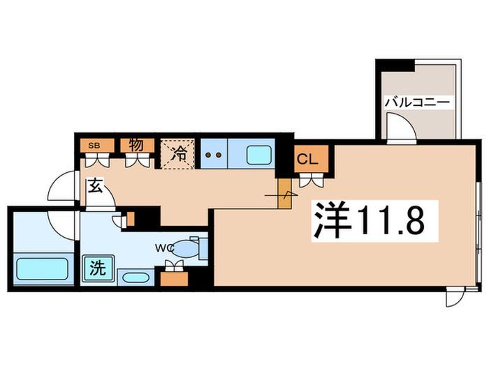 THE HIGH HORIE(ワンルーム/5階)の間取り写真