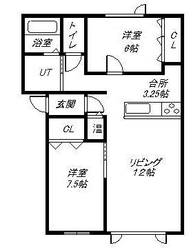 BUDDIES(2LDK/2階)の間取り写真