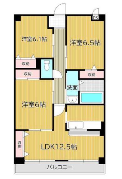 スカール後楽園 304(3LDK/3階)の間取り写真