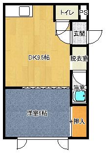 ハイツイーグル(1DK/2階)の間取り写真