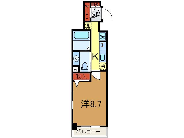 アルファレガロHYOGO(1K/2階)の間取り写真