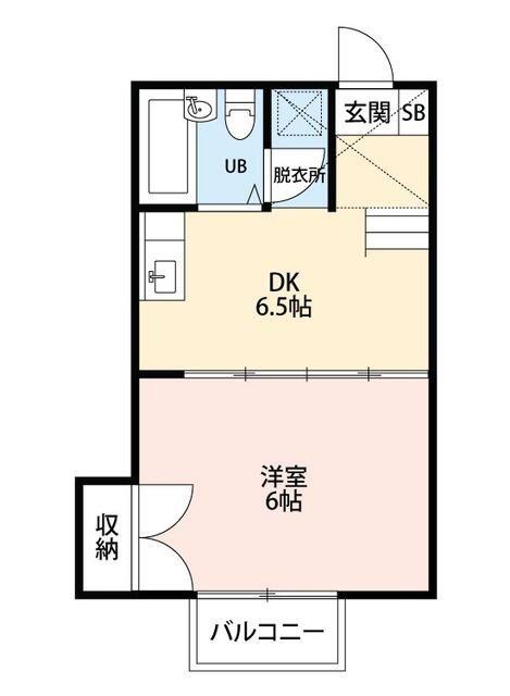 ドルフ福栄(1DK/2階)の間取り写真