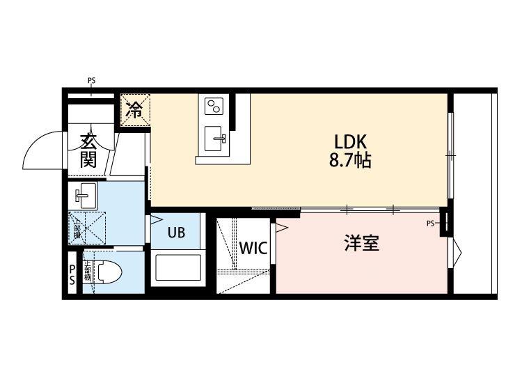 SENO阿佐ヶ谷(1LDK/2階)の間取り写真