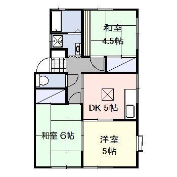 エクセルすみれ平(3DK/1階)の間取り写真