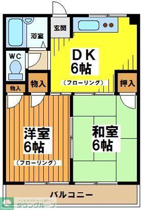 荻野マンション(2DK/2階)の間取り写真