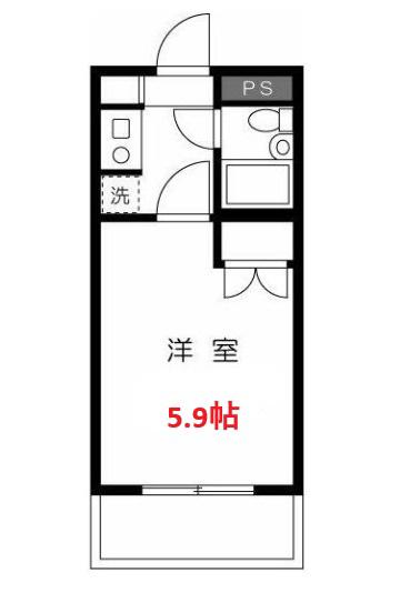 ジョイフル池上(1K/2階)の間取り写真