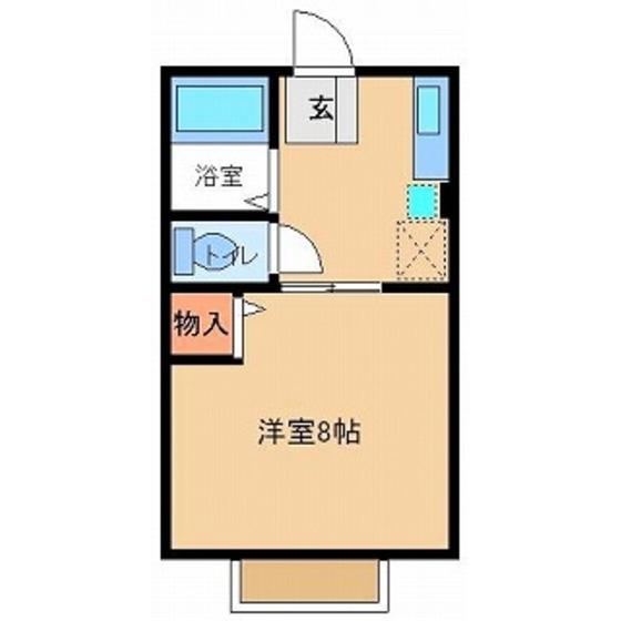 シティハイム アリエル(1K/2階)の間取り写真