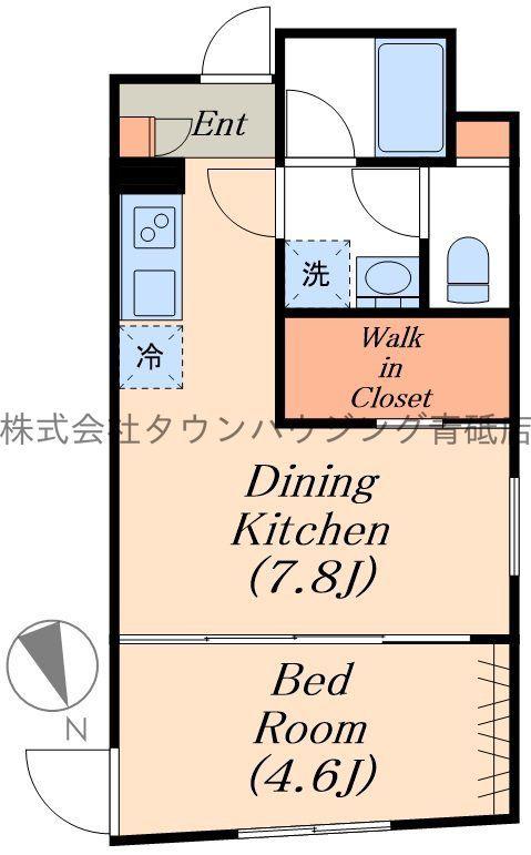 デュオメゾン千住(1DK/1階)の間取り写真