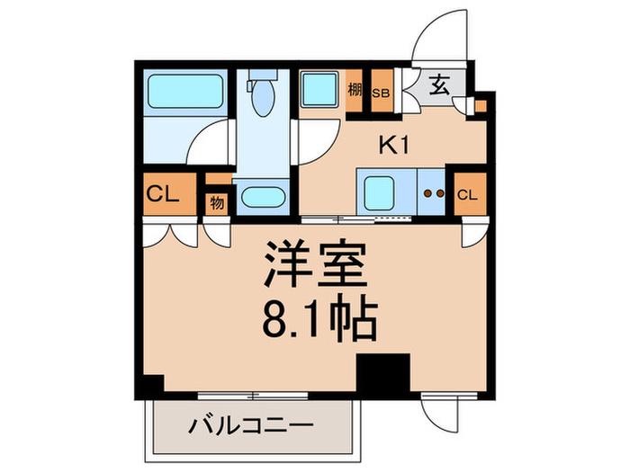 オルサス新江古田(1K/2階)の間取り写真