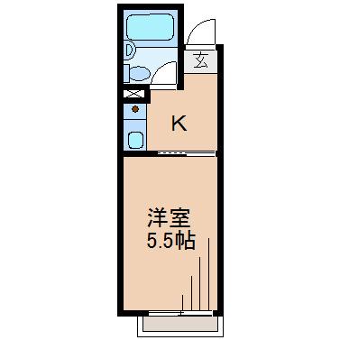 師岡パレス(1K/1階)の間取り写真