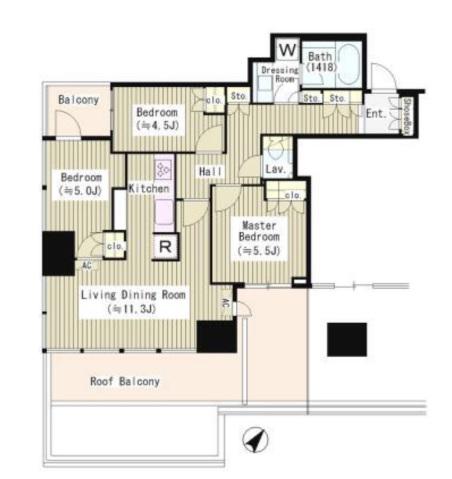 CAPITAL GATE PLACE ザ・タワー(3LDK/10階)の間取り写真