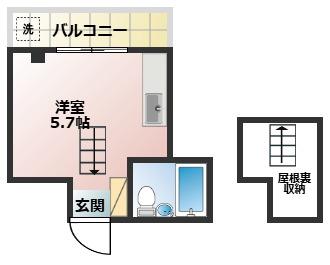 エスパシオ古川橋I(ワンルーム/3階)の間取り写真