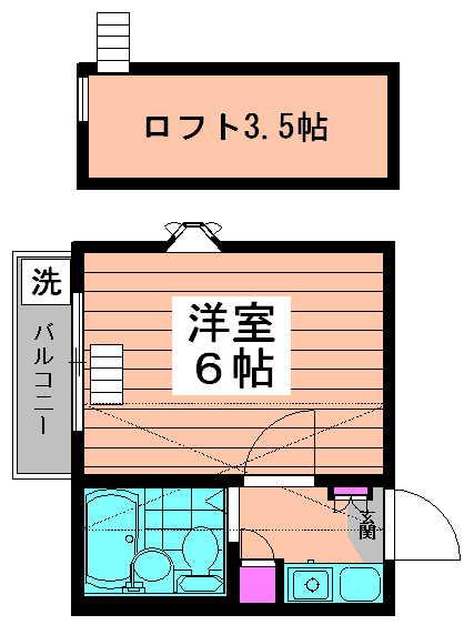 レオパレス志村第1(1K/2階)の間取り写真