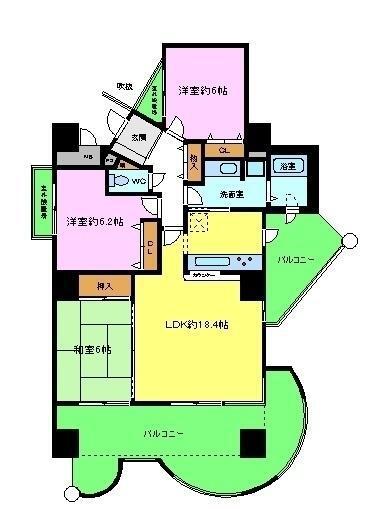 グランドメゾン和泉中央 1番館(3LDK/11階)の間取り写真