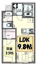 KLEIS春日部3(1LDK/3階)の間取り写真