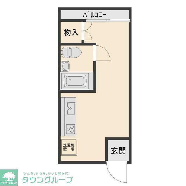 音美ビル(1K/3階)の間取り写真