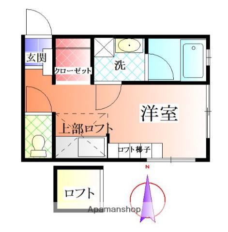 BESTAGE八景島(ワンルーム/2階)の間取り写真