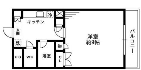 ソナーレ立川(1K/3階)の間取り写真