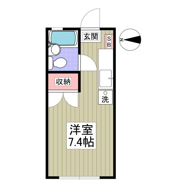 LSY22(ワンルーム/2階)の間取り写真