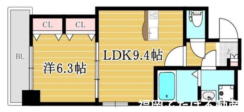 プレジールTJ(1LDK/2階)の間取り写真