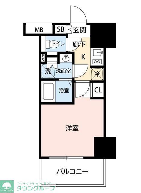 マイナビSTAY京急蒲田駅前(1K/3階)の間取り写真