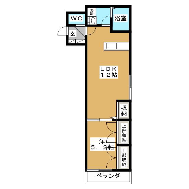 MONTANA(1LDK/2階)の間取り写真