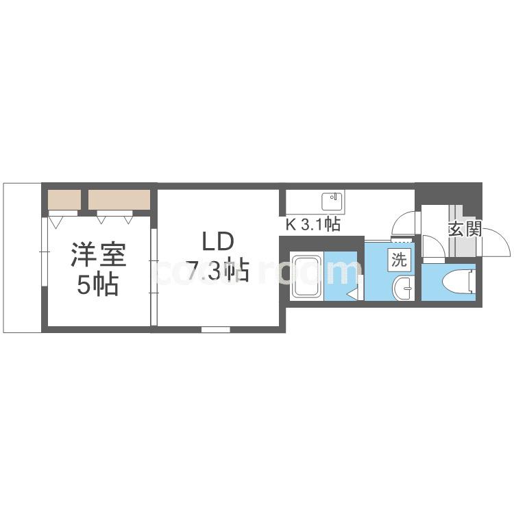 フジパレス御幣島(1LDK/3階)の間取り写真