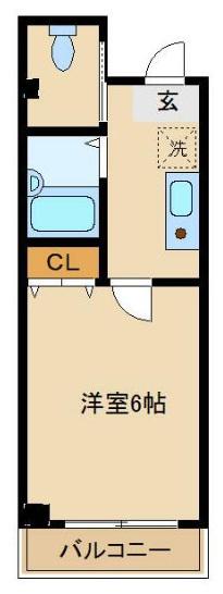 セレーノ(1K/3階)の間取り写真