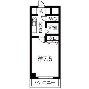 クレストステージアスカ(1K/10階)の間取り写真