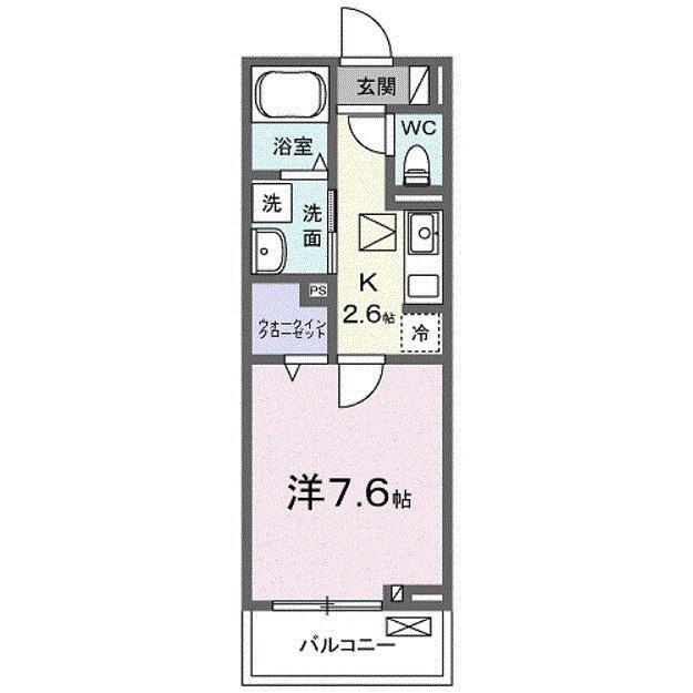 メゾンド シエル(1K/1階)の間取り写真