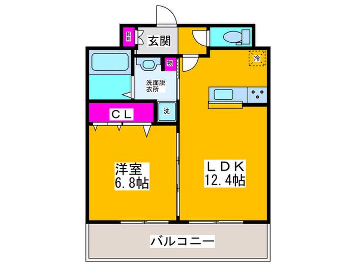 GRAND MAISON TOKIWA(1LDK/8階)の間取り写真