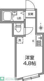 アーバンプレイス中井IIA棟(ワンルーム/1階)の間取り写真