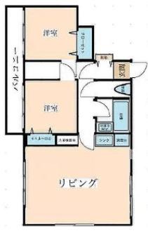 ダイアバレス町屋(2LDK/6階)の間取り写真