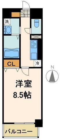 アルコバレーノ(1K/5階)の間取り写真