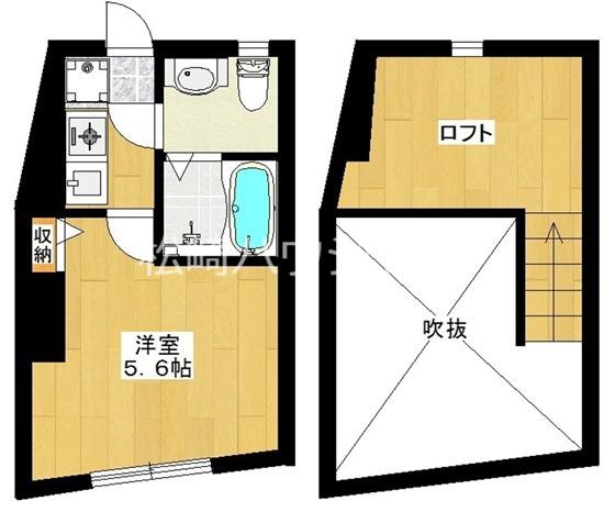 ピラール高円寺(1K/2階)の間取り写真