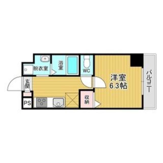 千葉・住吉(1K/2階)の間取り写真
