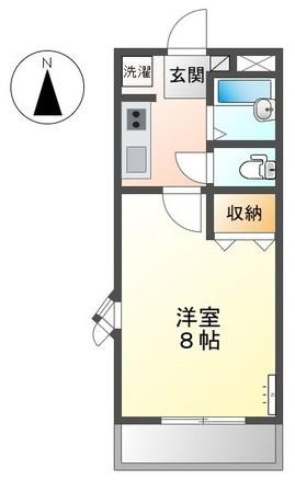 メゾンモンパルナス(1K/2階)の間取り写真