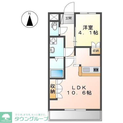 グレイスヴィラ(1LDK/2階)の間取り写真