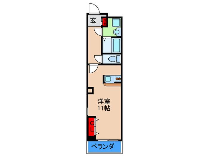 DIT COART(ワンルーム/4階)の間取り写真