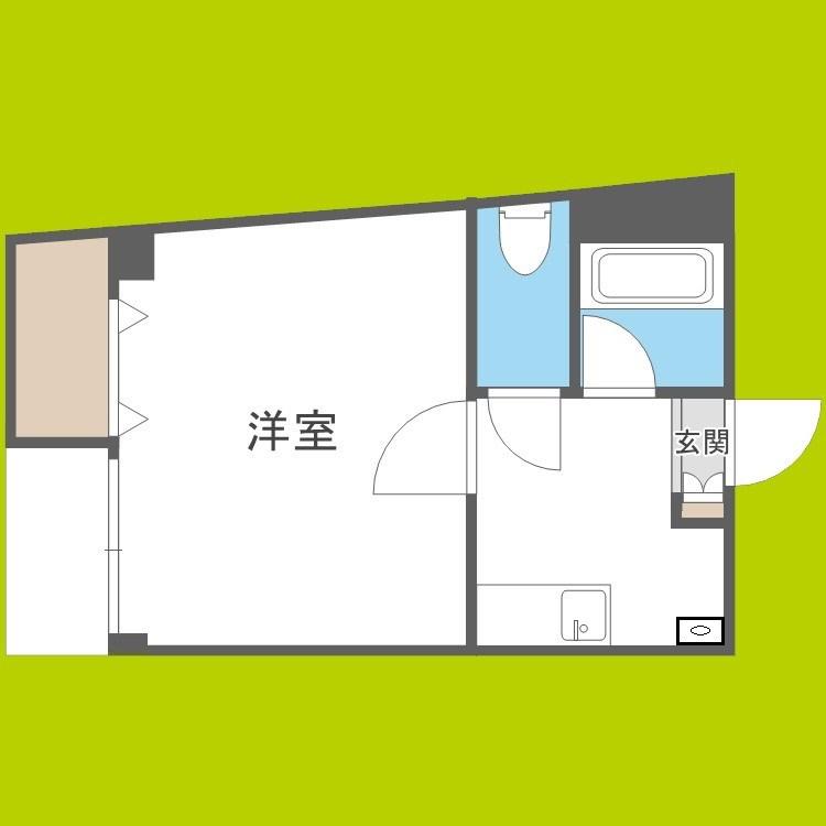グルパ住吉大社(1K/3階)の間取り写真